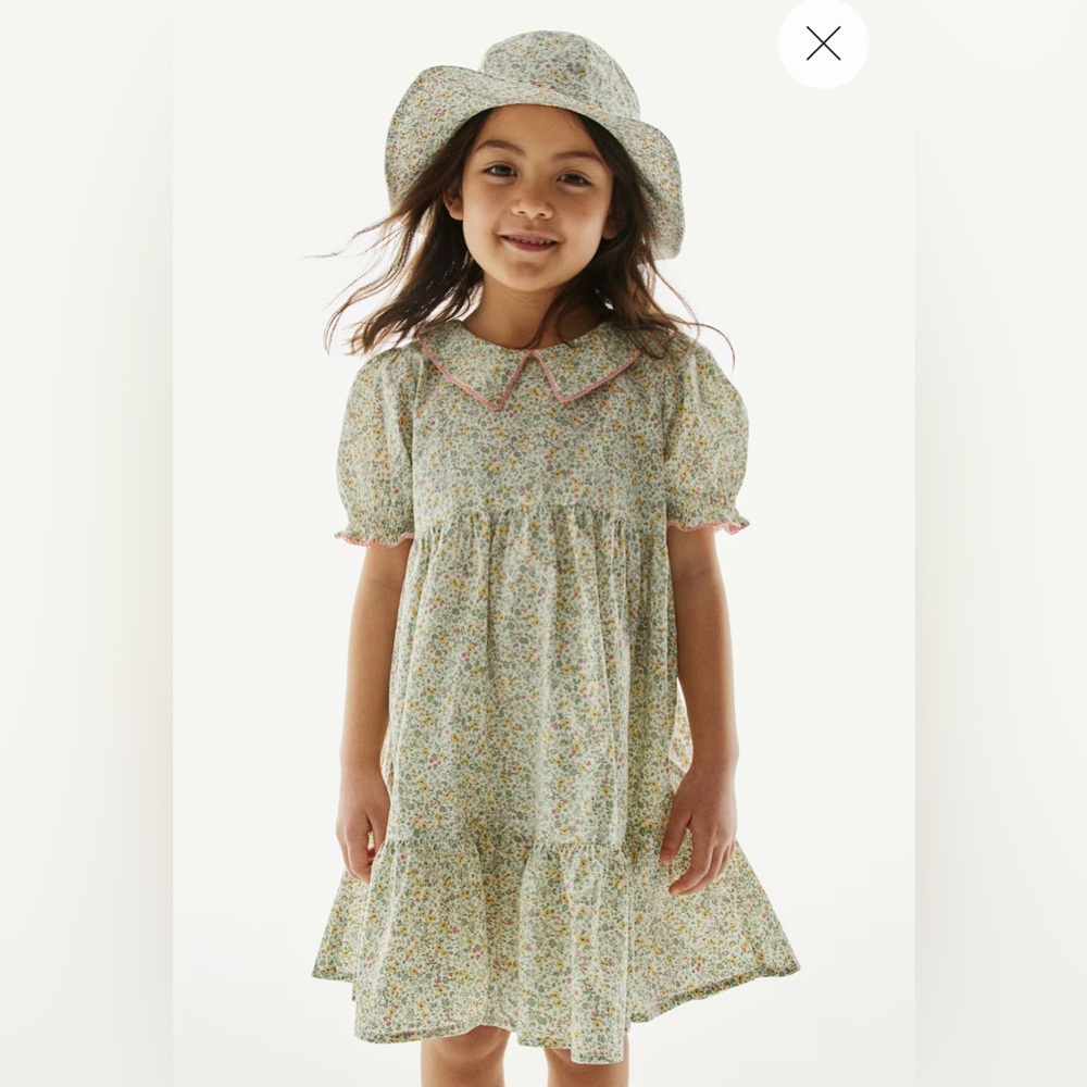 BNWT H&M Floral Story Cotton Floral Dress size US 5T